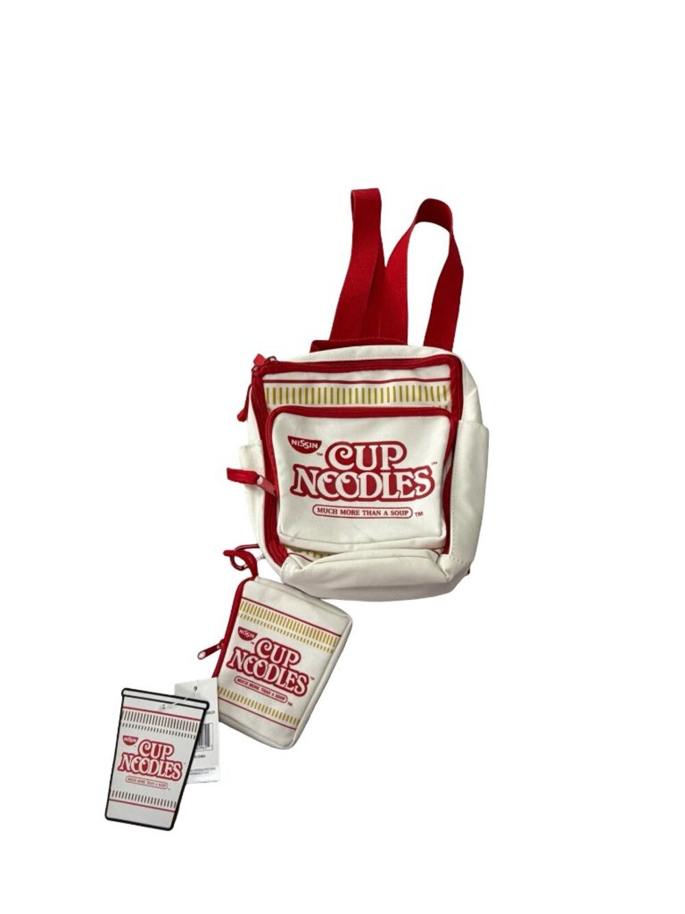 NWT Nissin Cup Noodles Mini Backpack Matching Pouch InspyreUS Novelty Bag